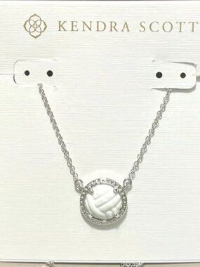 Kendra Scott Silver Volleyball  Necklace